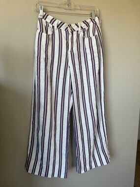 L'AGENCE Striped Shirt in White, Navy & Red